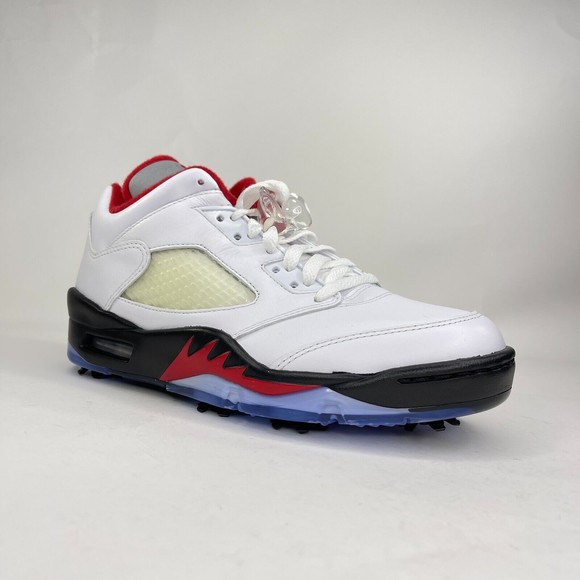 Nike Air Jordan Retro Low Fire Red White Golf Shoes Mens